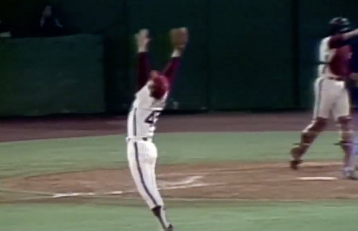Tug McGraw in action, showcasing his talent and Irish roots in baseball.